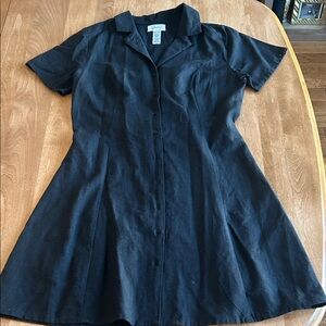 Black Button-Up Women's Top